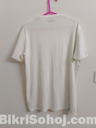 White Full Cotton t shirt